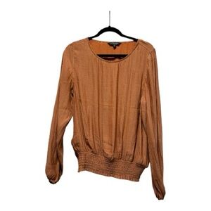 Liverpool Women's Orange Rust Long Sleeve Blouse
